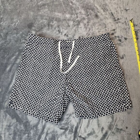 J Crew Swim Trunks Men 36 Blue White Lightweight Board Shorts Swim Wear Nautical - Picture 2 of 12